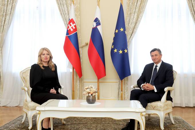 Predsednik Pahor na uradnem obisku v Sloveniji gosti predsednico Slovaške republike Zuzano Čaputovo